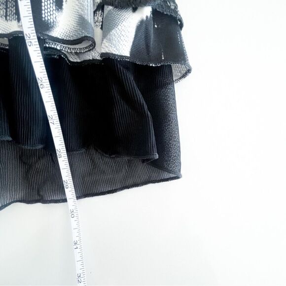 Laura Petites Party Blouse Sheer Vest Rhinestones Sequins Lace Tunic Women's M - Picture 7 of 8